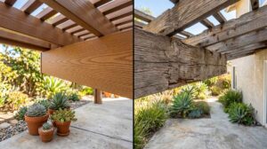 Alumawood patio cover compared to wood patio cover in Southern California