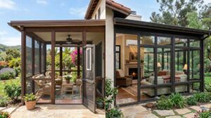 Three-season sunroom and four-season sunroom comparison in California